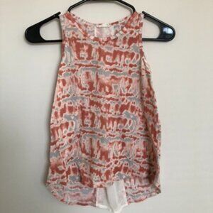 Love + Well Girls Tank Top Size L 10–12 Abstract Sleeveless Blouse